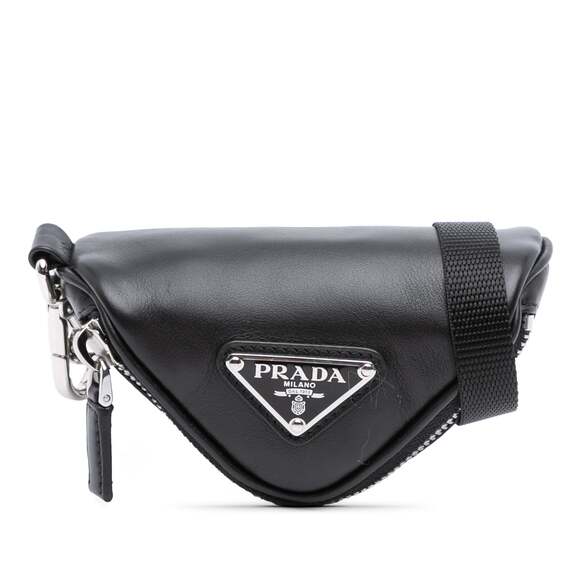 Prada Handbags - Prada Triangle Logo Zip Crossbody Bag #233051P94B